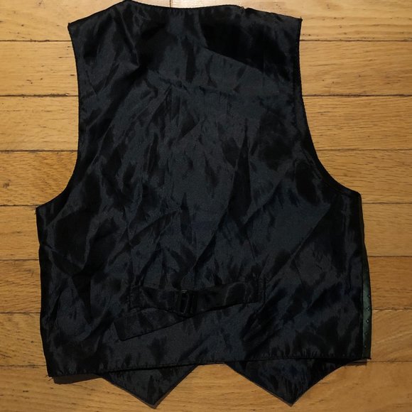 Boy's Green Patterned Formal Suit Vest - Picture 2 of 6